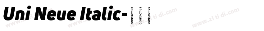 Uni Neue Italic字体转换